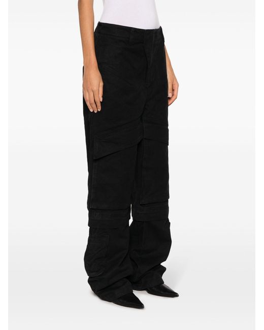 Entire studios Black Hard Cotton Cargo Trousers | Lyst