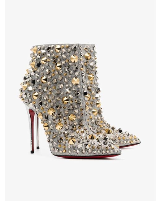 Christian Louboutin So Full Kate Calf Glitter Stud Boots in