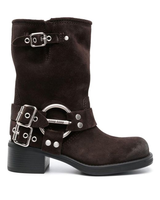 Miu miu hotsell suede booties