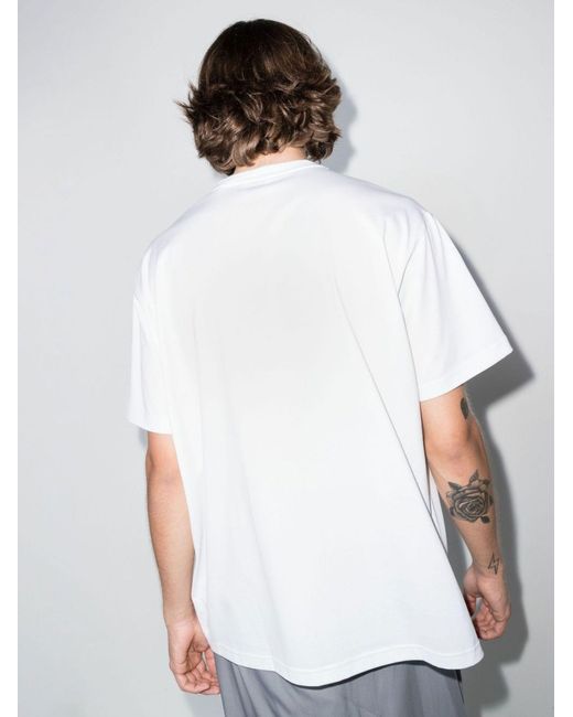 Burberry White Logo Print Cotton T-shirt - Men's - Cotton for men