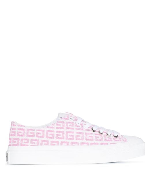 Givenchy Pink And City 4g Jacquard Sneakers