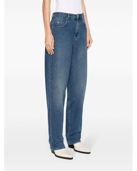 Isabel Marant Blue Corsy Wide-leg Jeans - Women's - Cotton/polyester