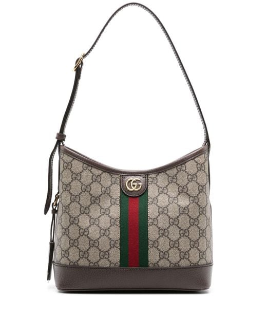 Gucci Gray Small Ophidia GG Shoulder Bag