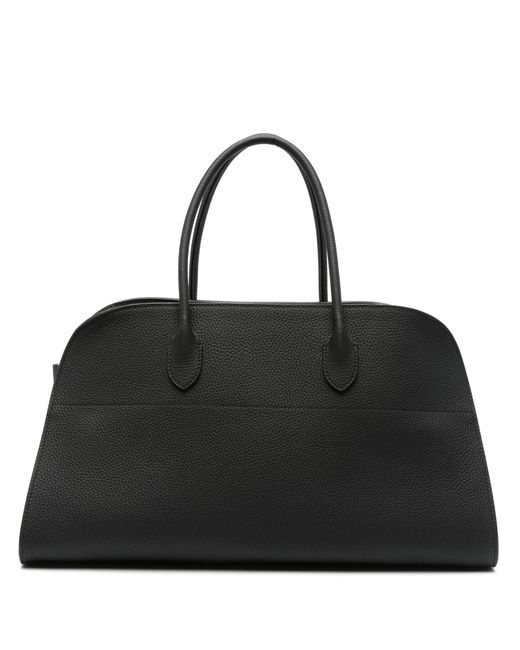 The Row Black Ew Margaux Leather Tote Bag