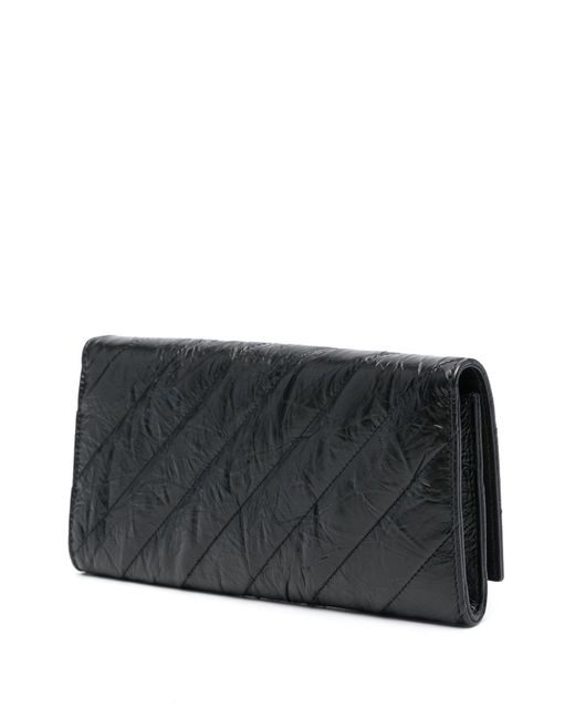 Balenciaga Black Crush Leather Wallet-on-chain