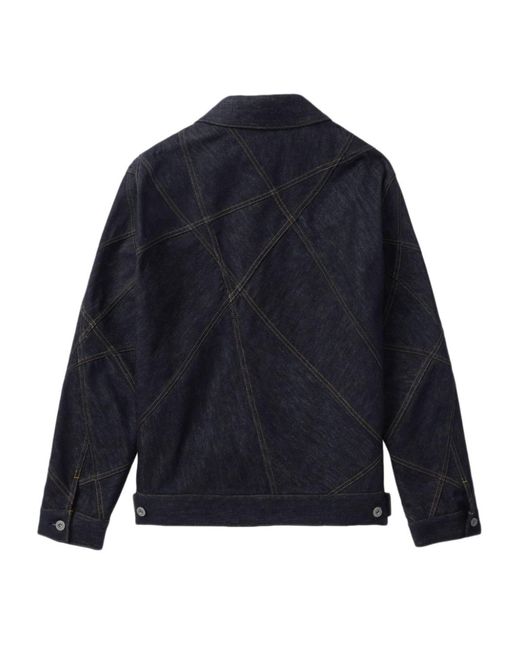Junya Watanabe Blue Contrast-stitching Denim Jacket for men
