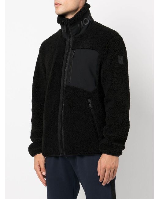 Moose Knuckles Saglek Zip-up Fleece Jacket in Black for Men | Lyst