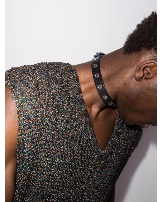 Our Legacy Flower Leather Choker 