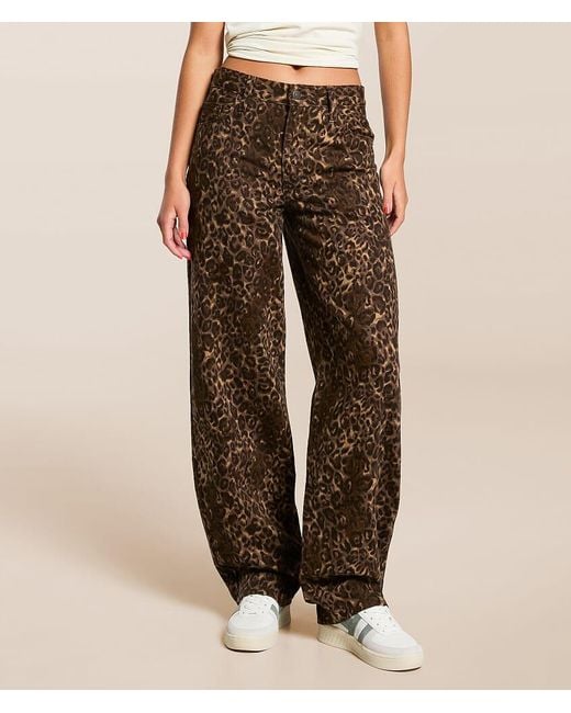 Levi's Brown Baggy Cheetah Dad Jean