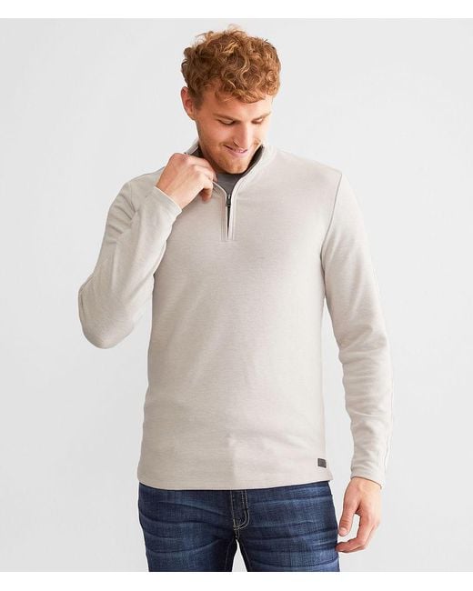 Outpost Makers White Quarter Zip Pullover for men