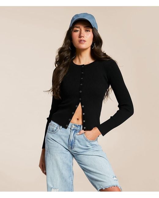 The Workshop Blue Ribbed Top