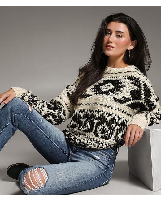 BKE Gray Reverse Yarn Sweater