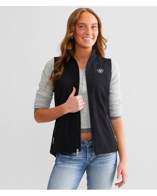 Ariat Black New Team Grid Softshell Vest