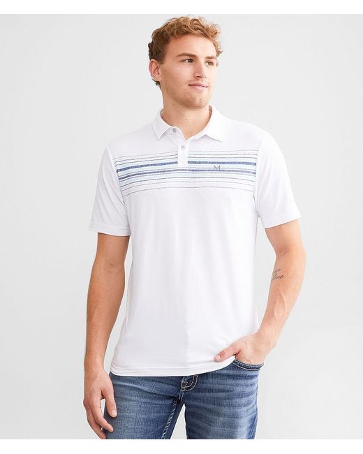 Maven Co-op White Performance Polo for men