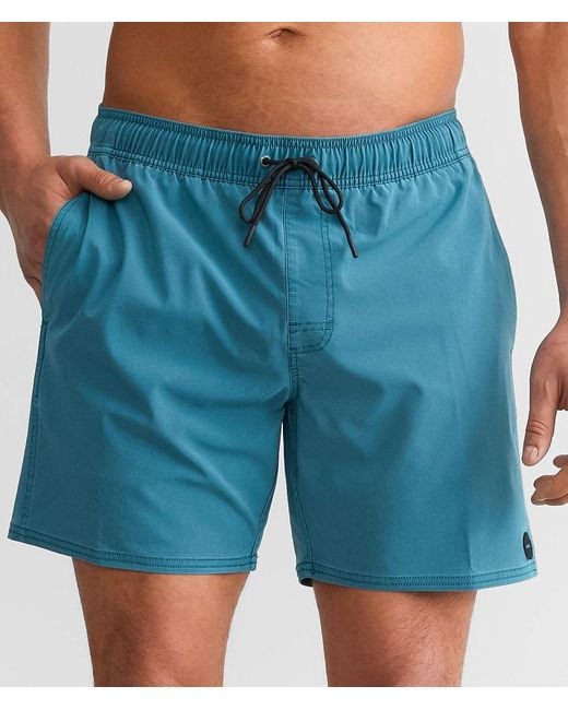 RVCA Blue Pigment Stretch Swim Trunks for men