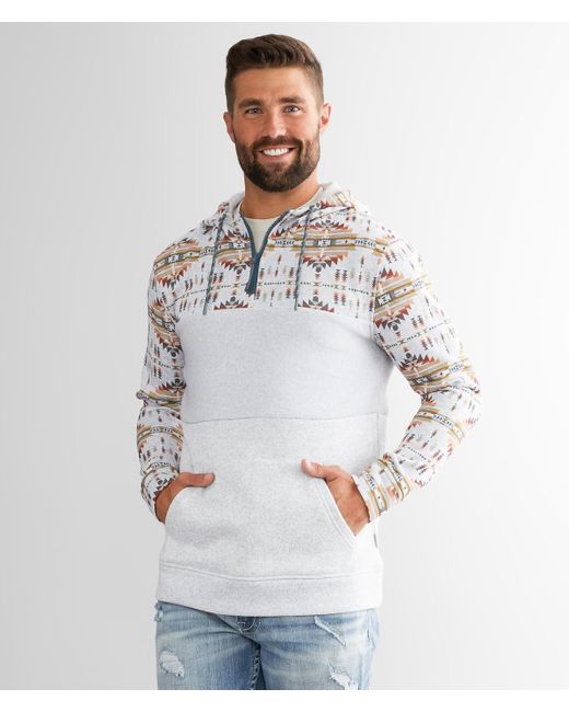 Departwest Cozy Aztec Hooded Sweatshirt in White for Men | Lyst