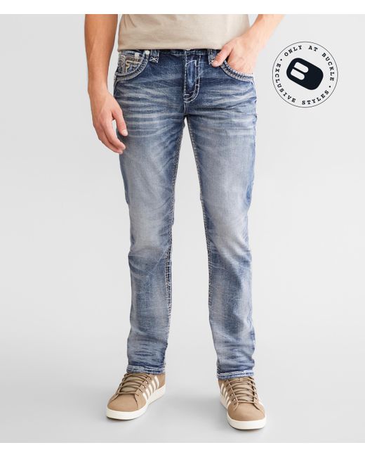 Rock Revival Blue Jaysen Original Taper Stretch Jean for men