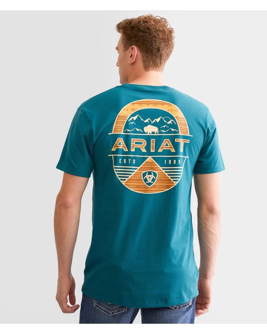 Ariat Blue Sun Valley Circle T-shirt for men