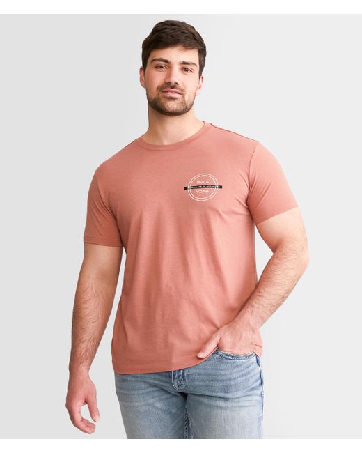 RVCA Orange Layer Dart T-shirt for men