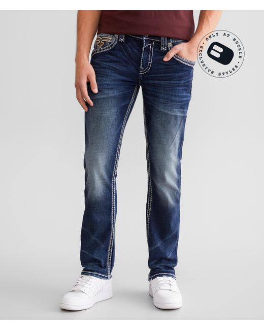 Rock Revival Blue Rolf Slim Straight Stretch Jean for men