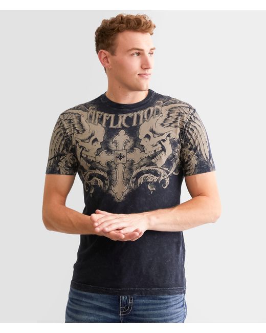 Affliction Gray Winged Up T-shirt for men