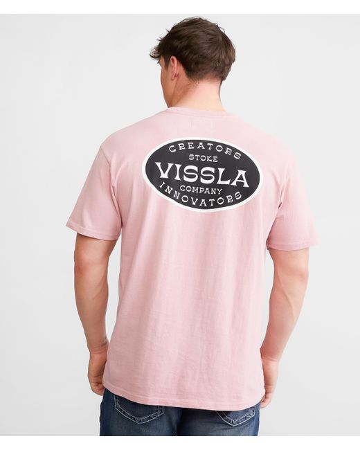 Vissla Pink Buckled T-shirt for men