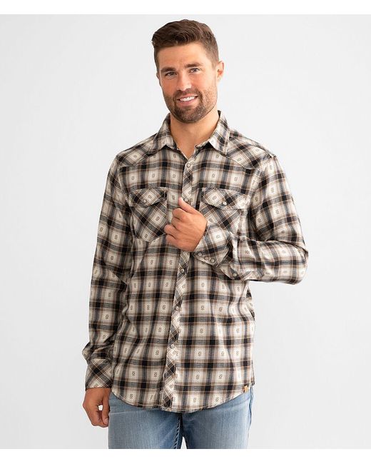 Gentry County Brown Plaid Athletic Shirt for men