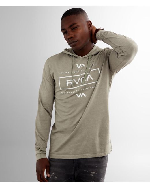 Rvca green hoodie new arrivals