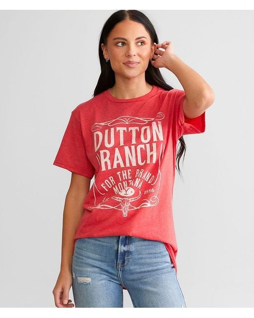 Changes Red Yellowstone Dutton Ranch T-Shirt