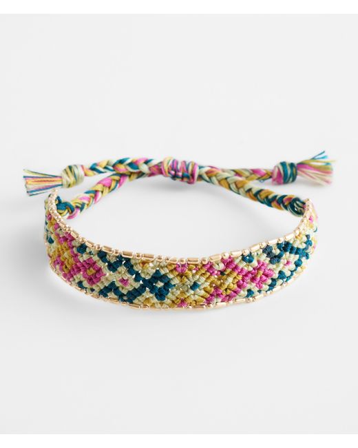 BKE Multicolor Braided Slider Bracelet