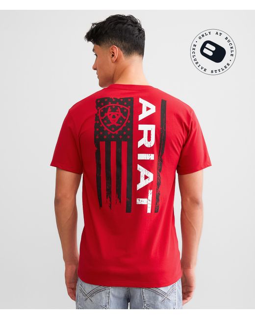 Ariat Red Founding Flag T-shirt for men