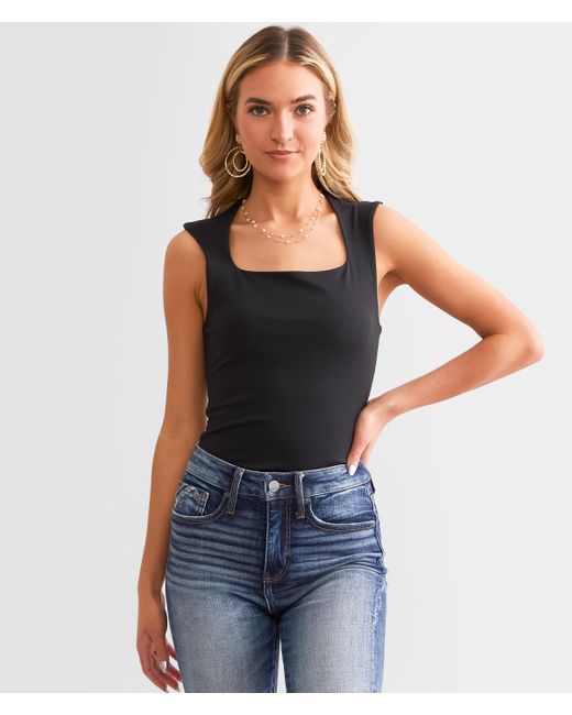 Buckle Black Blue Shaping & Smoothing Tank Top