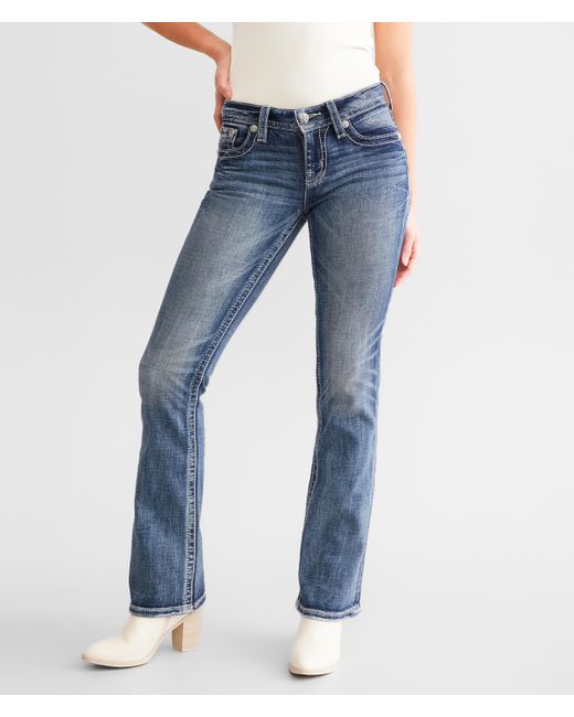Miss Me Blue Low Rise Boot Stretch Jean