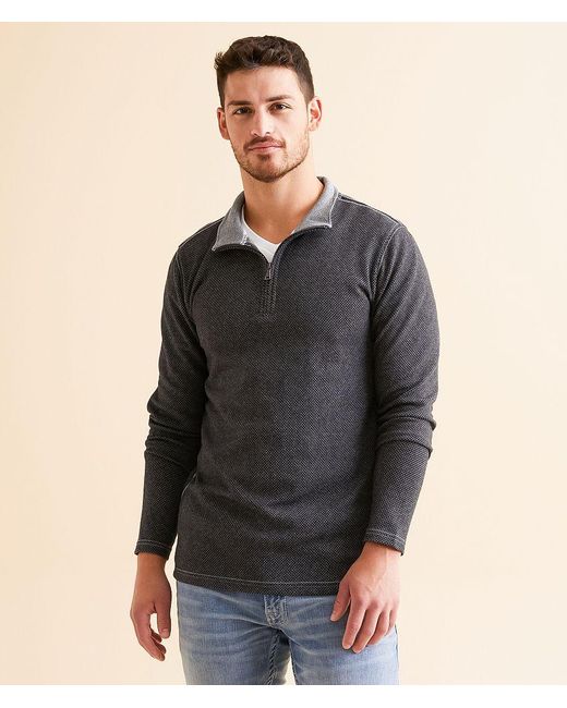 BKE Black Quarter Zip Pullover for men