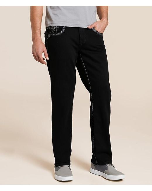 Rock Revival Black Varon Relaxed Taper Stretch Jean for men