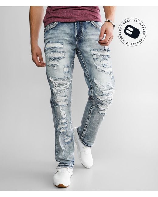 Rock Revival Blue Eithan Straight Stretch Jean for men