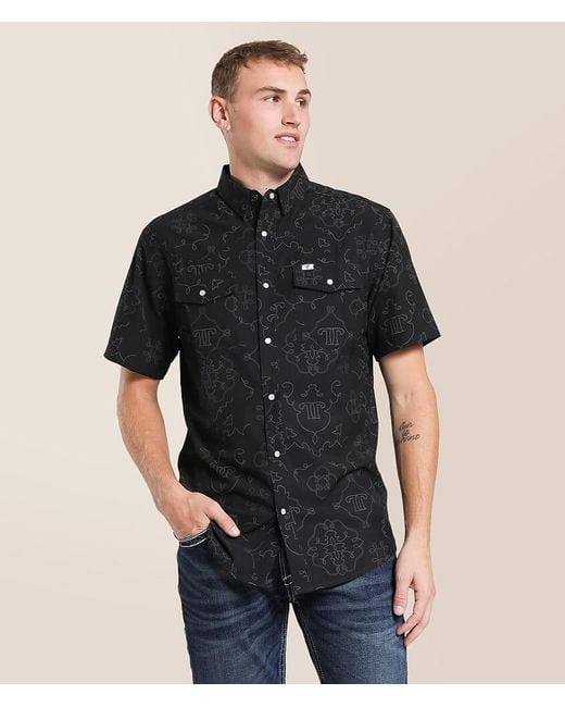 Farrell Black Carson Performance Stretch Shirt for men