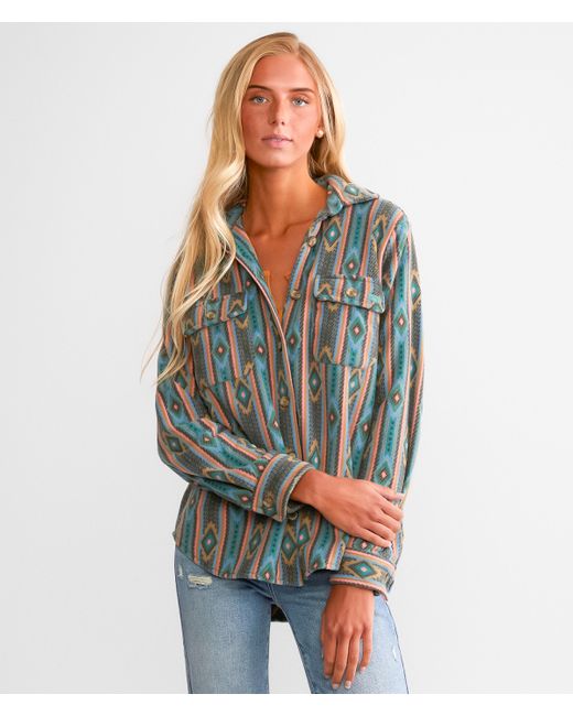 Billabong Blue Forge Fleece Flannel Shirt
