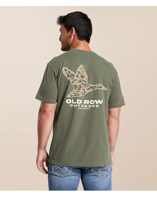 Old Row Green Flying Duck T-Shirt for men