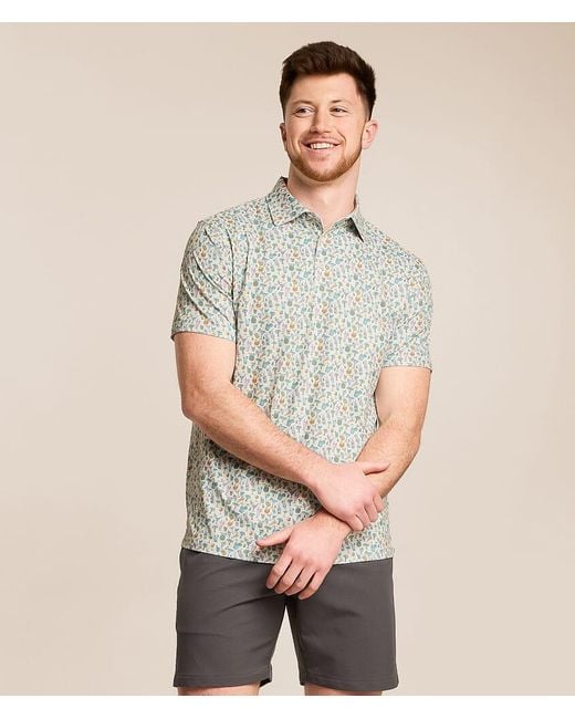 Old Row Natural Tropical Drinks Polo for men