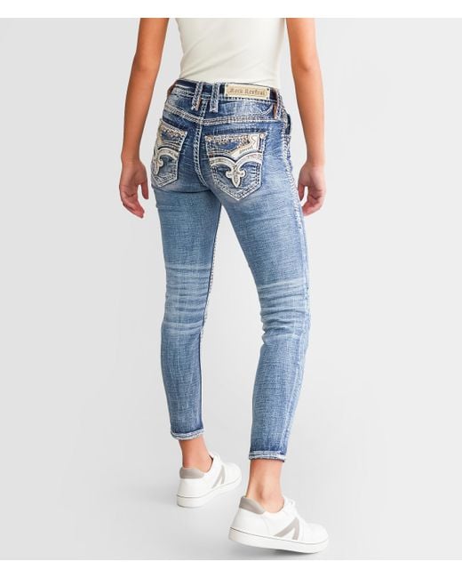 Rock Revival Blue Niccola Mid-rise Ankle Skinny Stretch Jean