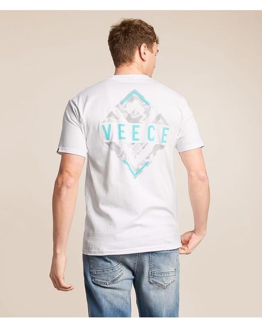 Veece White Data Drip T-Shirt for men
