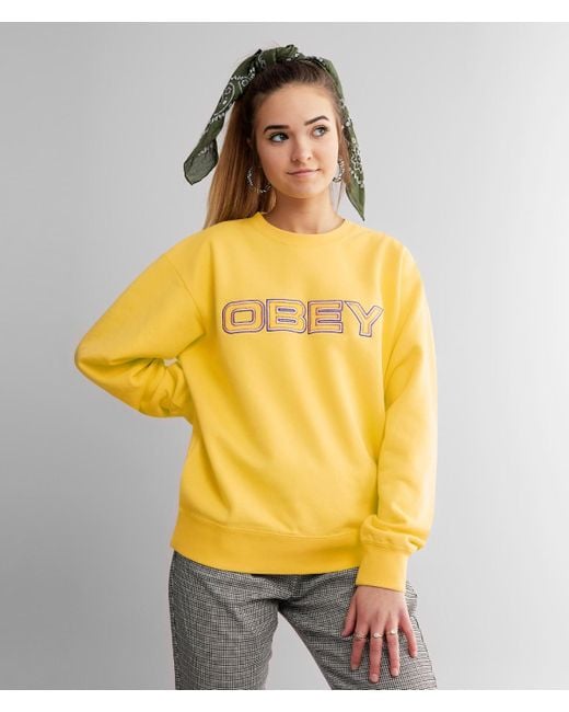 obey yellow hoodie