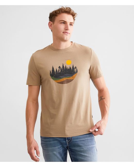 Tentree Brown Artist Series Love T-shirt for men