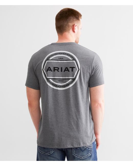 Ariat Gray Chain Hex Seal T-shirt for men