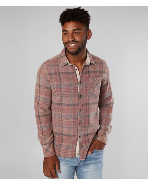 Outpost Makers Washed Flannel Shirt in Red for Men | Lyst