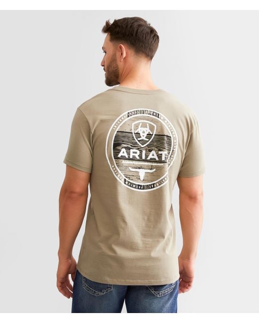 Ariat Brown Crossboards Circle T-shirt for men