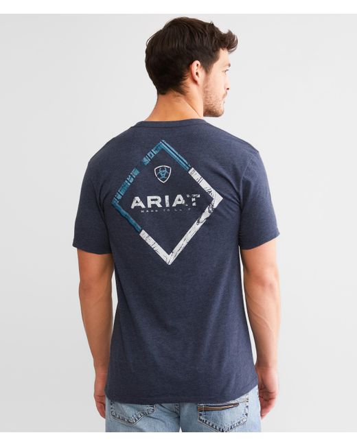 Ariat Blue Wooden Serape T-shirt for men