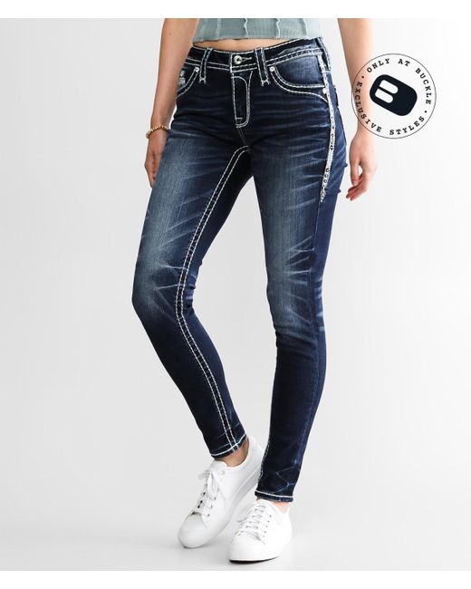 Rock Revival Blue Fay Low-rise Skinny Stretch Jean