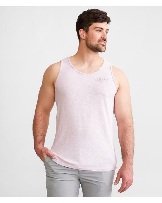 Hurley White Everyday Framed Out Tank Top for men